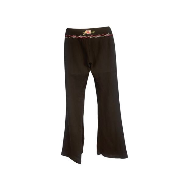 Twisted Heart Y2K Two Piece Zip Front Tracksuit Embroidered Beaded Black Small - Picture 7 of 12